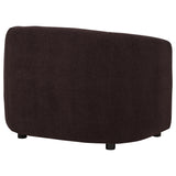 Delroy Aubergine Polyester Upholstery Stationary Accent Chair