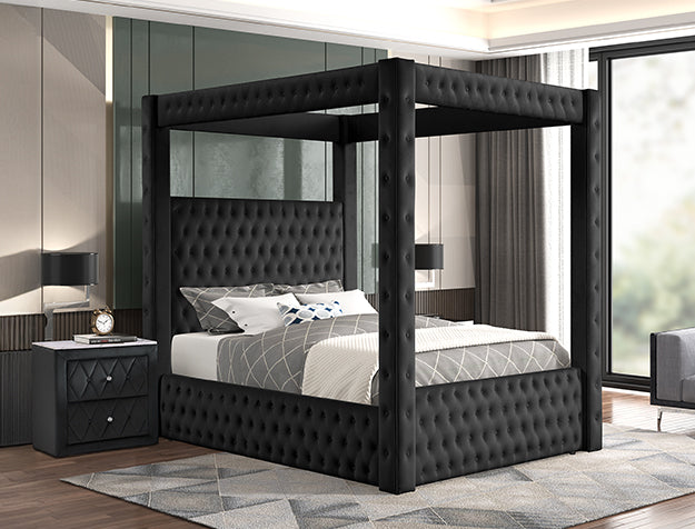 Annabelle Black Nightstand from Crown Mark - Luna Furniture