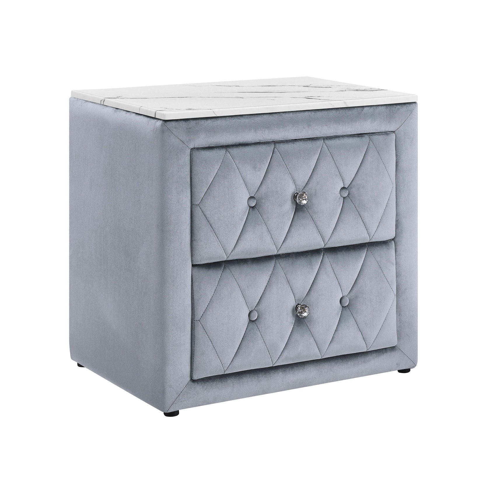 Annabelle Gray Nightstand from Crown Mark - Luna Furniture