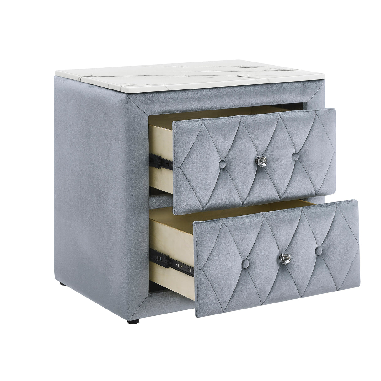 Annabelle Gray Nightstand from Crown Mark - Luna Furniture