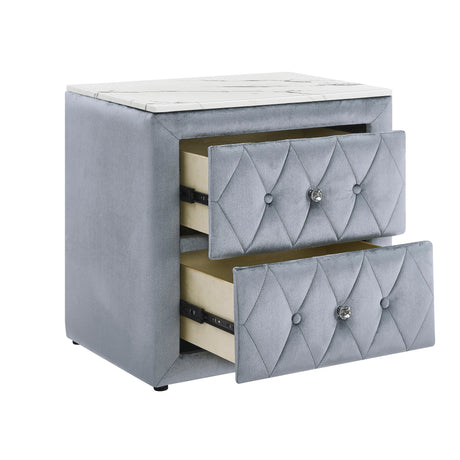 Annabelle Gray Nightstand from Crown Mark - Luna Furniture