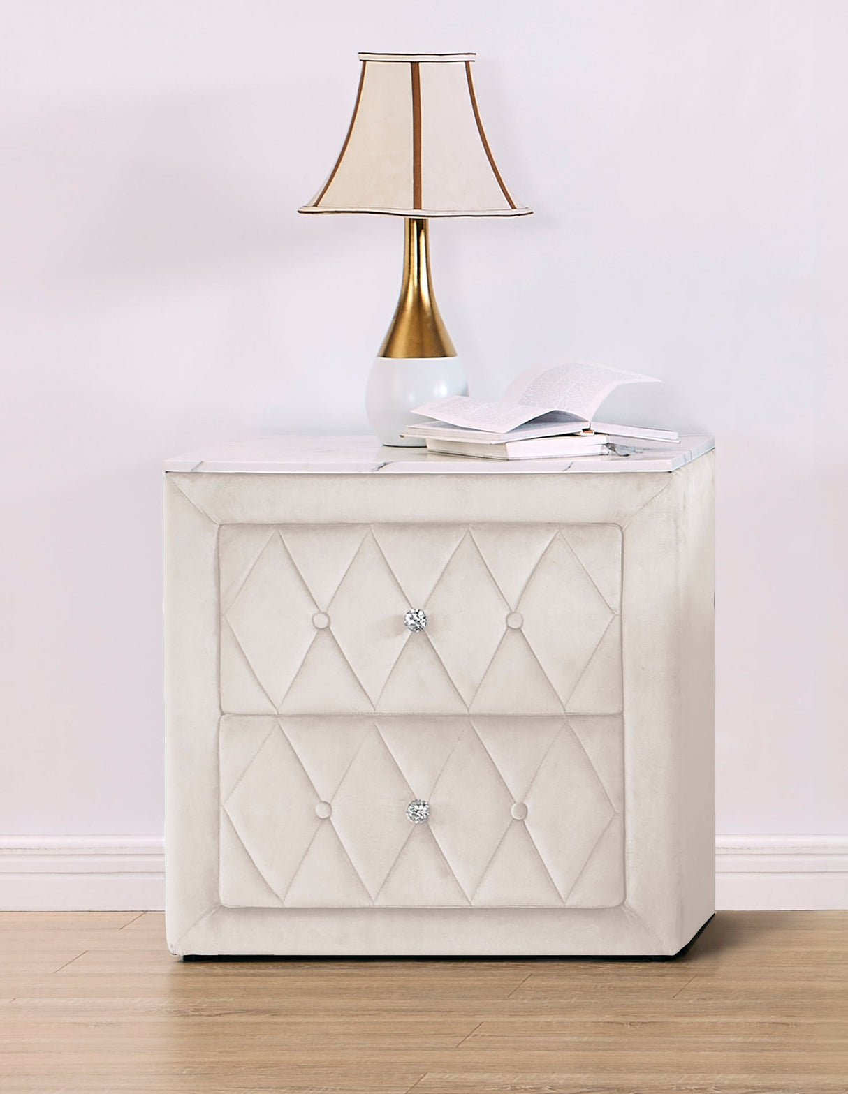 Annabelle Ivory Nightstand from Crown Mark - Luna Furniture