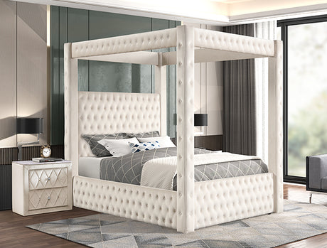 Annabelle Ivory Nightstand from Crown Mark - Luna Furniture