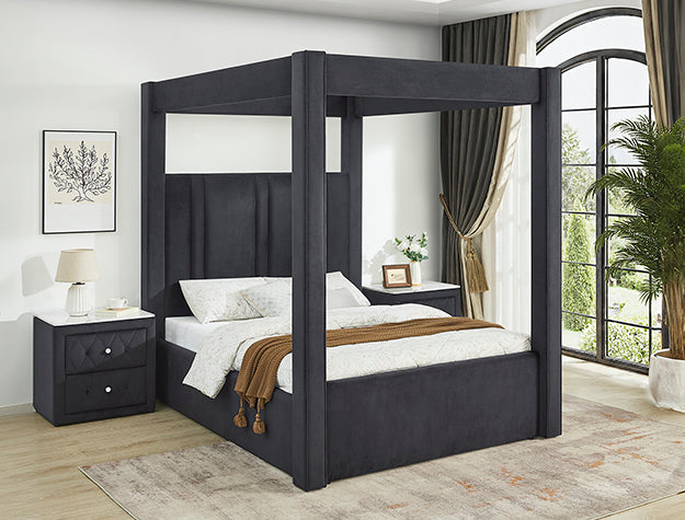 Annabelle Black Nightstand from Crown Mark - Luna Furniture