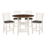 Kiwi White Wash 5-Piece Counter Height Set from Homelegance - Luna Furniture