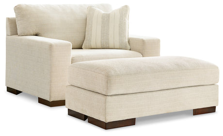 Maggie Birch Oversized Chair and Ottoman from Ashley Furniture - Luna Furniture