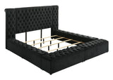 Liliana King Black Panel Bed from Crown Mark - Luna Furniture