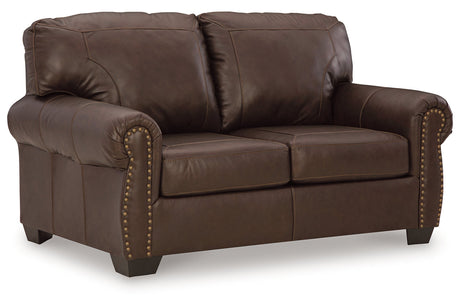 Colleton Dark Brown Sofa, Loveseat and Recliner from Ashley Furniture - Luna Furniture