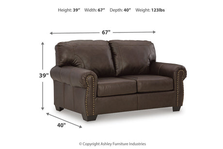 Colleton Dark Brown Sofa, Loveseat and Recliner from Ashley Furniture - Luna Furniture