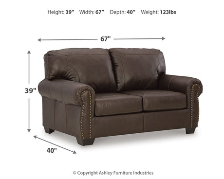 Colleton Dark Brown Sofa, Loveseat and Recliner from Ashley Furniture - Luna Furniture