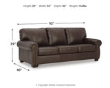 Colleton Dark Brown Sofa, Loveseat and Recliner from Ashley Furniture - Luna Furniture