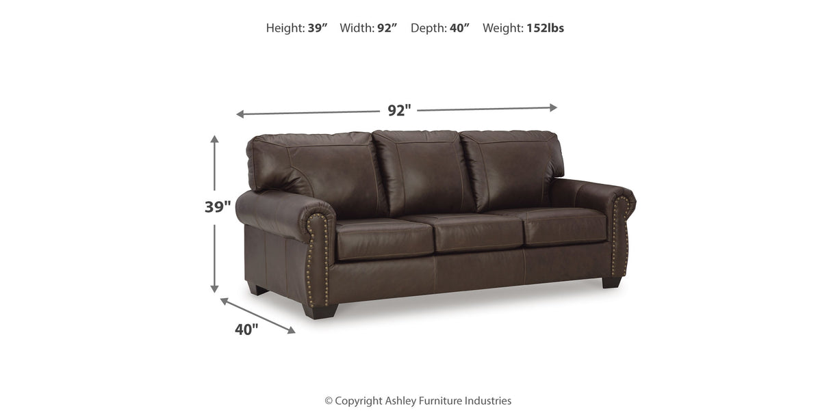 Colleton Sofa, Loveseat and Recliner in Dark Brown from Ashley Furniture - Luna Furniture