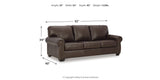Colleton Sofa, Loveseat and Recliner in Dark Brown from Ashley Furniture - Luna Furniture
