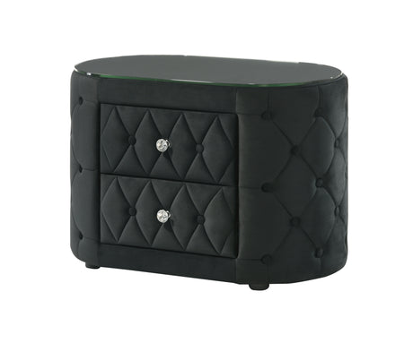 Voltare Black Nightstand from Crown Mark - Luna Furniture
