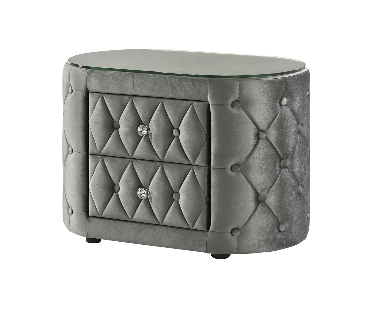 Voltare Gray Nightstand from Crown Mark - Luna Furniture