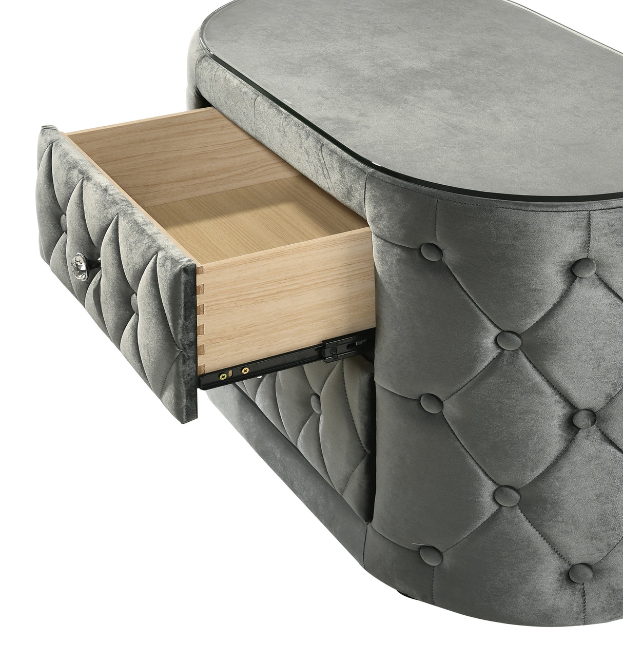 Voltare Gray Nightstand from Crown Mark - Luna Furniture