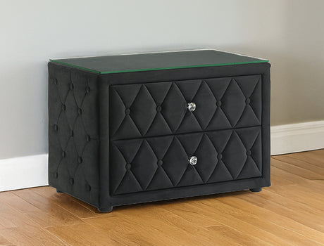 Josephine Black Nightstand from Crown Mark - Luna Furniture
