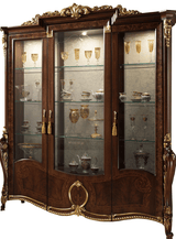 Donatello 3-Door China w/Glass Back Panel from ESF Furniture - Luna Furniture
