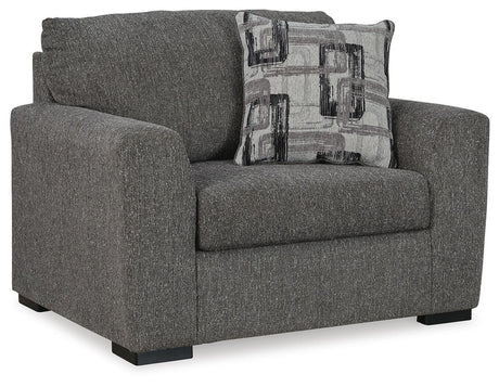 Gardiner Pewter Oversized Chair and Ottoman from Ashley Furniture - Luna Furniture