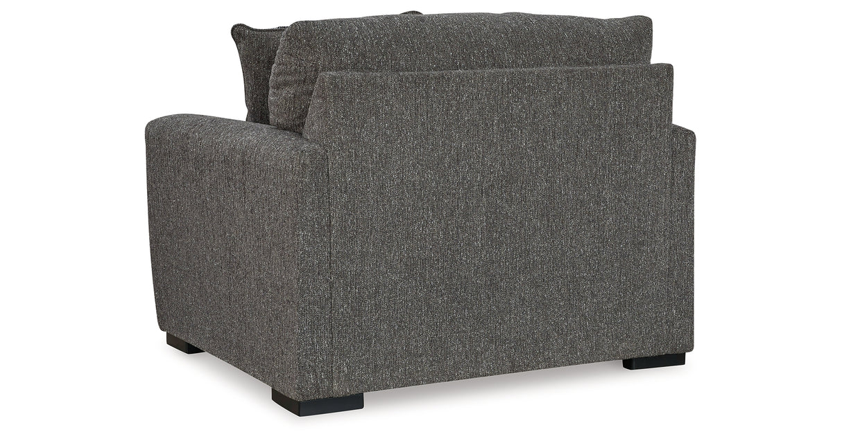 Gardiner Chair and Ottoman in Pewter from Ashley Furniture - Luna Furniture