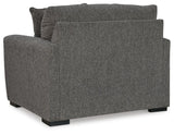 Gardiner Pewter Oversized Chair and Ottoman from Ashley Furniture - Luna Furniture