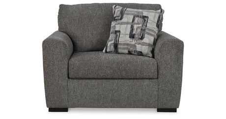 Gardiner Chair and Ottoman in Pewter from Ashley Furniture - Luna Furniture