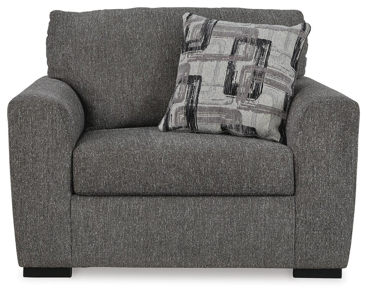 Gardiner Pewter Oversized Chair and Ottoman from Ashley Furniture - Luna Furniture