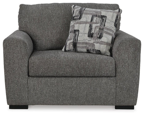 Gardiner Pewter Oversized Chair and Ottoman from Ashley Furniture - Luna Furniture