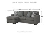 Gardiner Pewter Sofa Chaise and Ottoman from Ashley - Luna Furniture