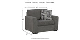 Gardiner Chair and Ottoman in Pewter from Ashley Furniture - Luna Furniture