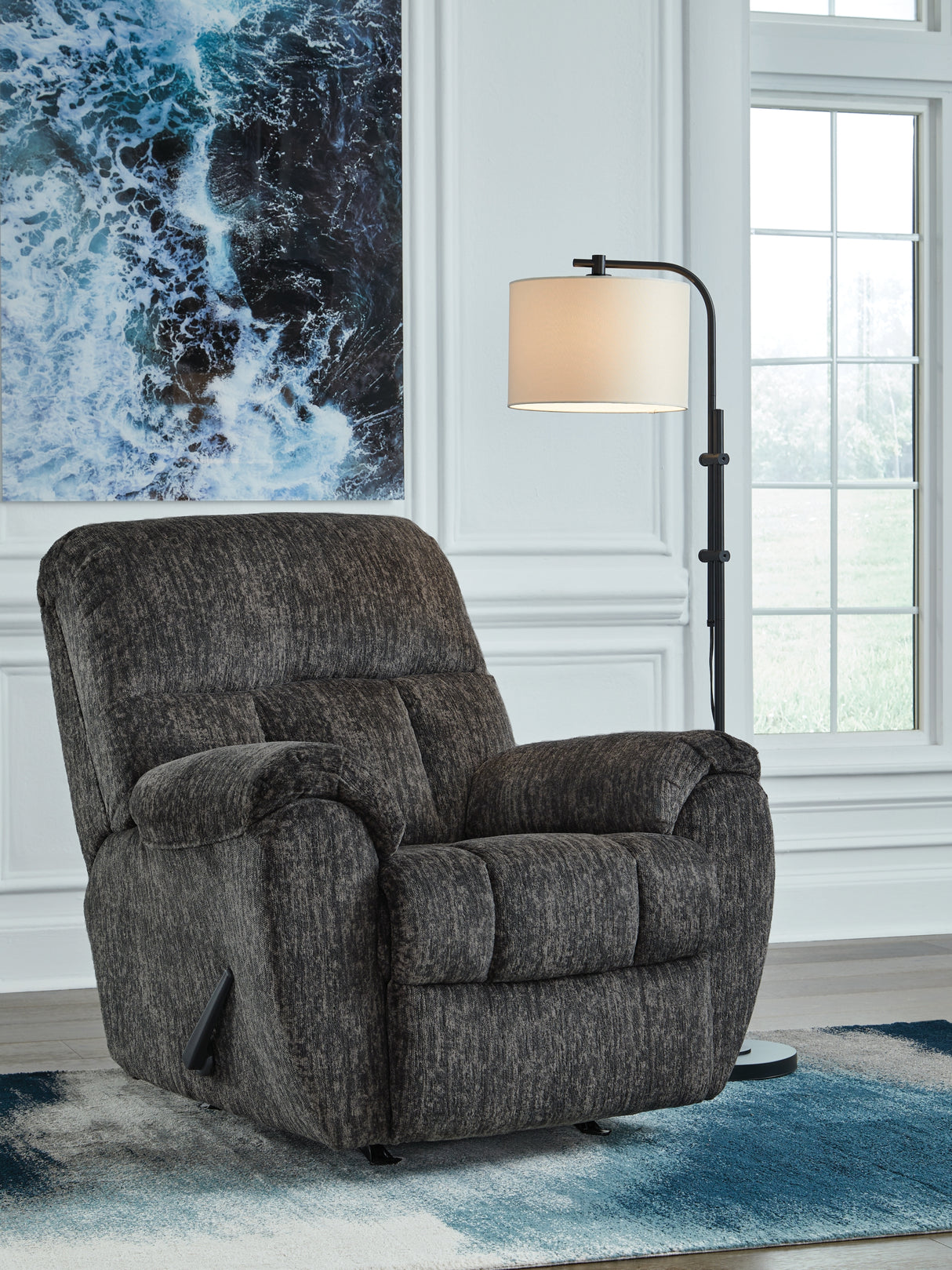 Stayfish Gunmetal Recliner from Ashley Furniture - Luna Furniture