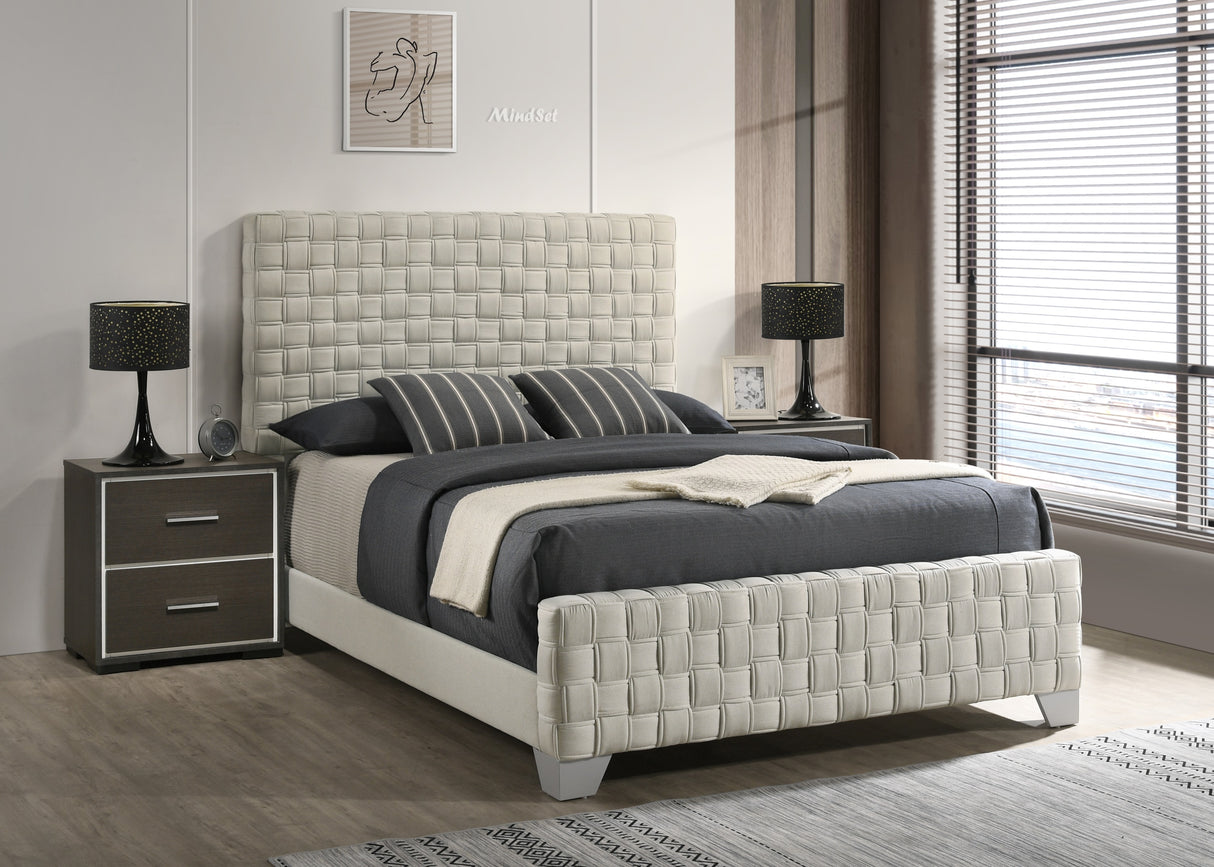 Ferin Taupe Queen Upholstered Bed