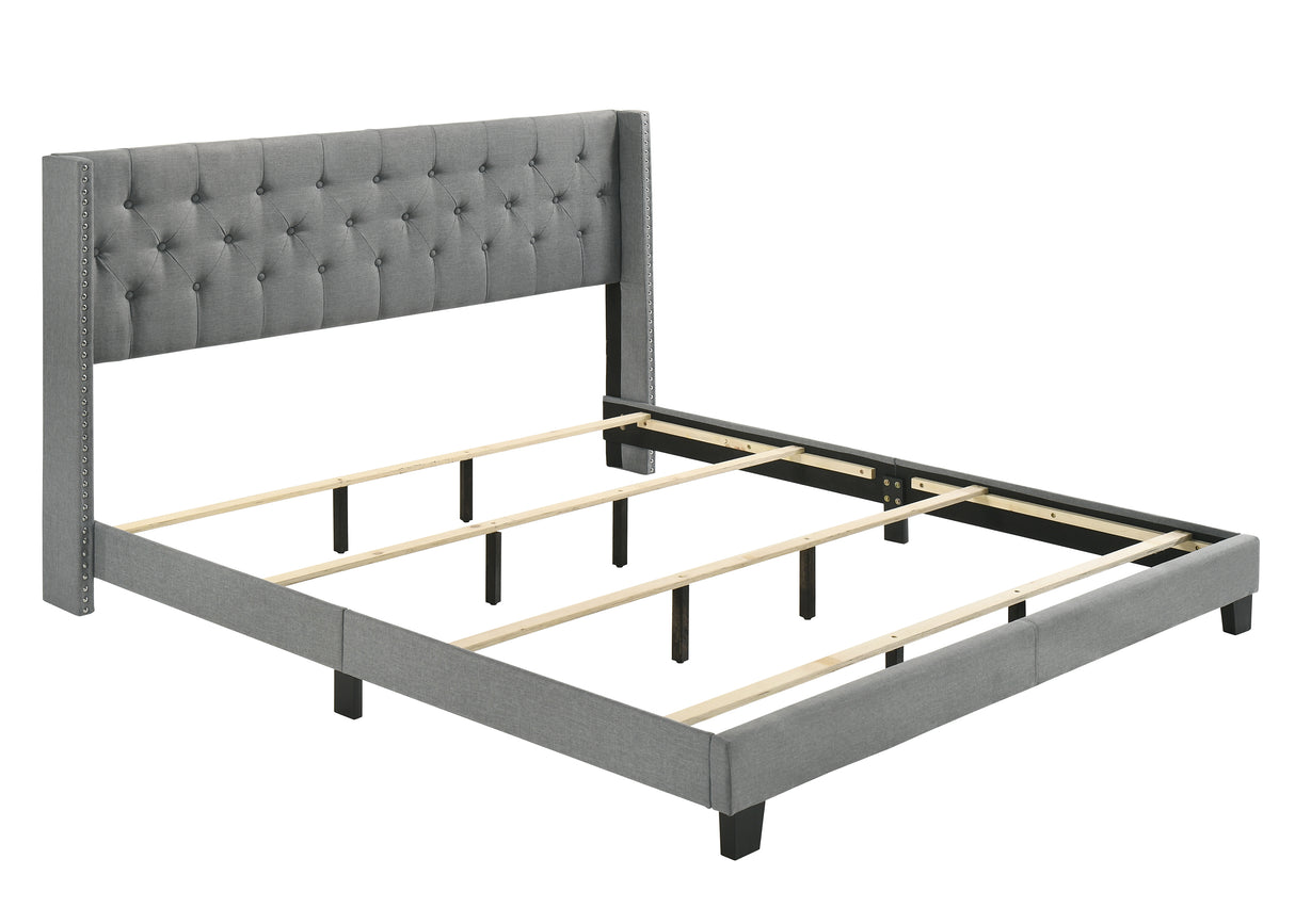 Makayla Gray King Bed from Crown Mark - Luna Furniture