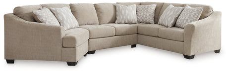 Brogan Bay Cork 3-Piece LAF Cuddler Sectional from Ashley - Luna Furniture