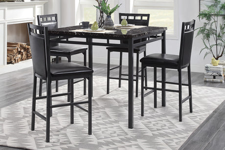 Olney Black/Dark Brown 5-Piece Dining Set from Homelegance - Luna Furniture