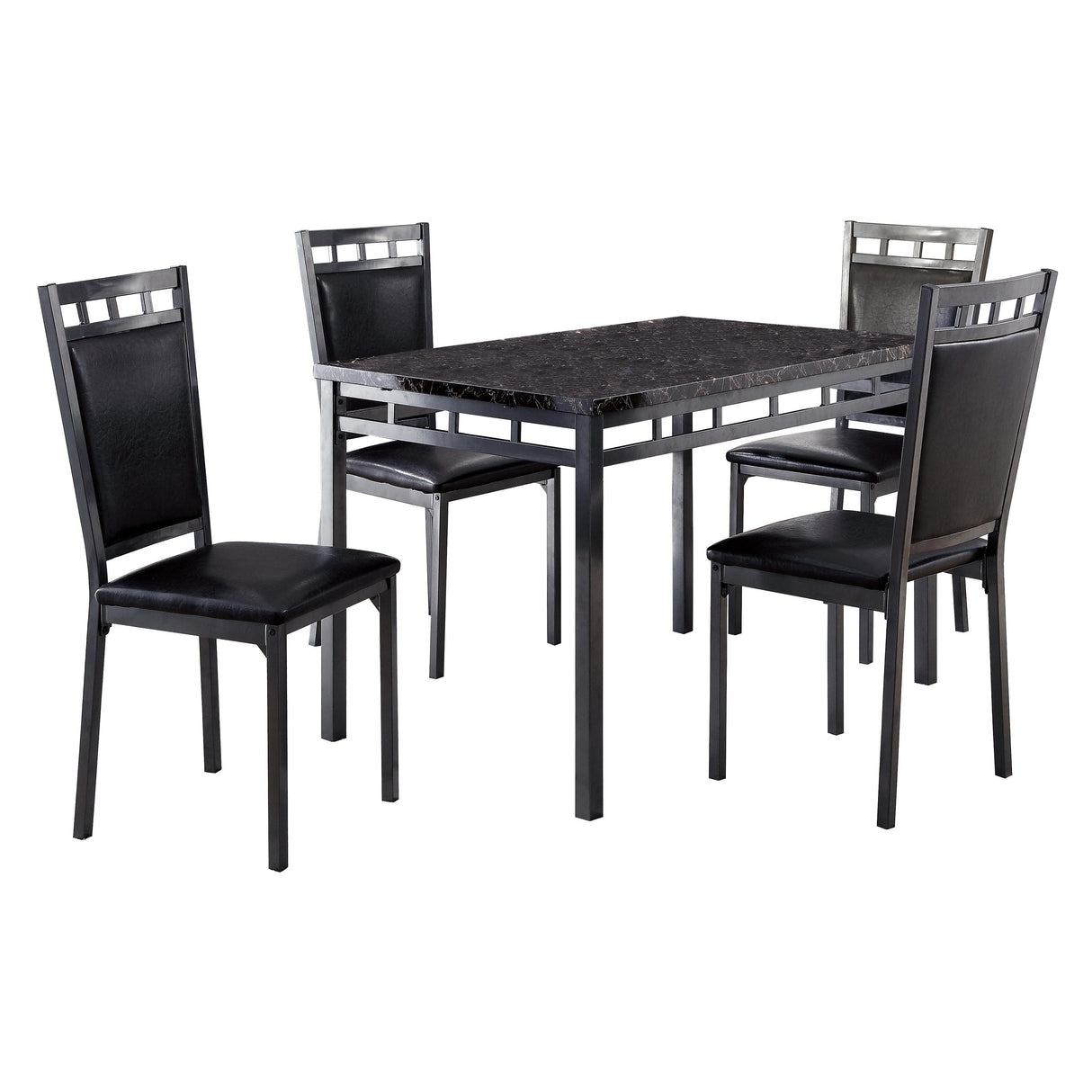 Olney Black/Dark Brown 5-Piece Dining Set from Homelegance - Luna Furniture