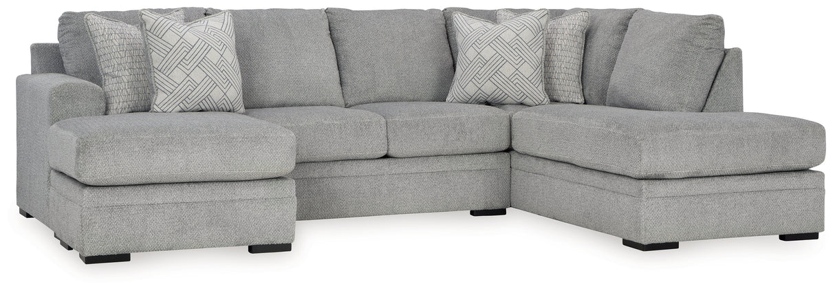 Casselbury Cement 2-Piece RAF Chaise Sectional from Ashley Furniture - Luna Furniture