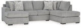 Casselbury Cement 2-Piece RAF Chaise Sectional from Ashley Furniture - Luna Furniture