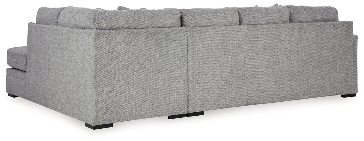 Casselbury Cement 2-Piece RAF Chaise Sectional from Ashley Furniture - Luna Furniture