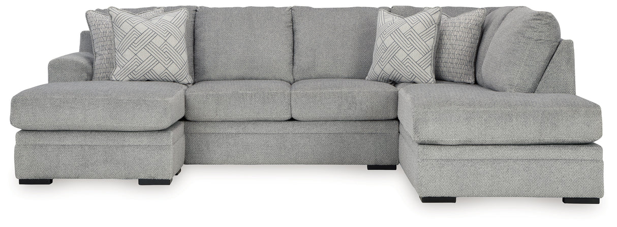 Casselbury Cement 2-Piece RAF Chaise Sectional from Ashley Furniture - Luna Furniture