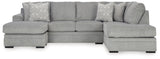 Casselbury Cement 2-Piece RAF Chaise Sectional from Ashley Furniture - Luna Furniture