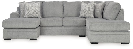 Casselbury Cement 2-Piece RAF Chaise Sectional from Ashley - Luna Furniture