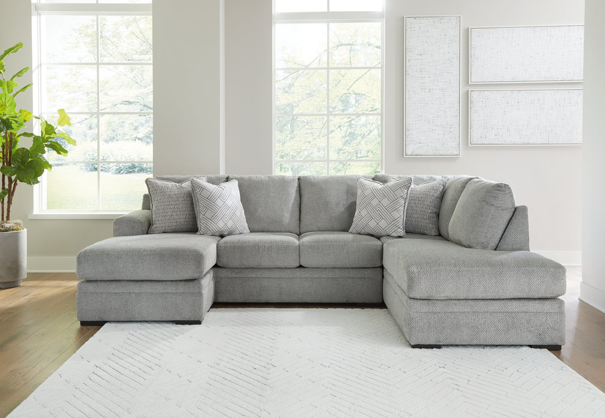 Casselbury Cement 2-Piece RAF Chaise Sectional from Ashley Furniture - Luna Furniture