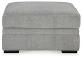 Casselbury Cement Oversized Swivel Chair and Ottoman from Ashley Furniture - Luna Furniture
