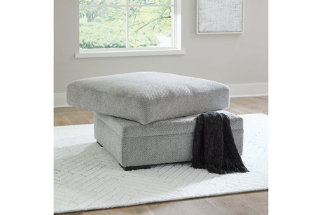 Casselbury Cement Oversized Swivel Chair and Ottoman from Ashley - Luna Furniture
