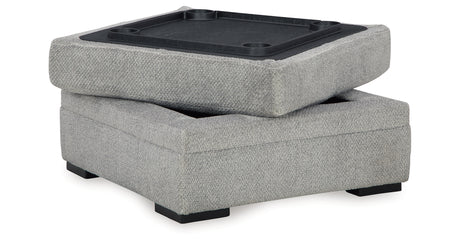 Casselbury Cement 2-Piece Sectional with Ottoman from Ashley - Luna Furniture