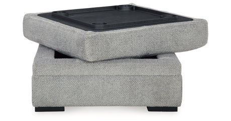 Casselbury Cement 2-Piece Sectional with Ottoman from Ashley - Luna Furniture