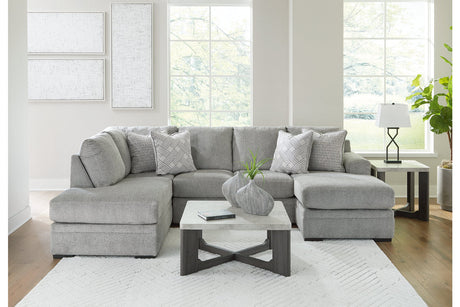 Casselbury Cement 2-Piece LAF Chaise Sectional from Ashley - Luna Furniture