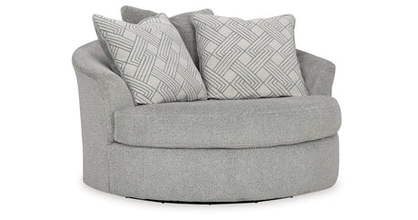 Casselbury Cement Oversized Swivel Accent Chair from Ashley - Luna Furniture