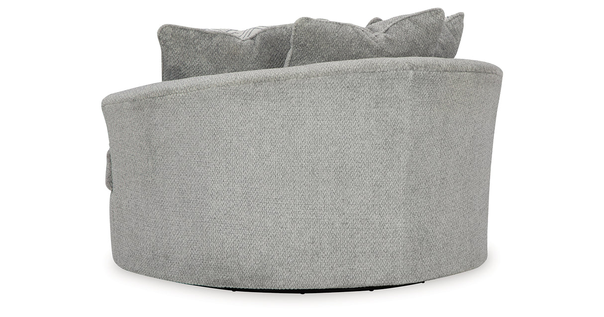 Casselbury Cement Oversized Swivel Accent Chair from Ashley Furniture - Luna Furniture
